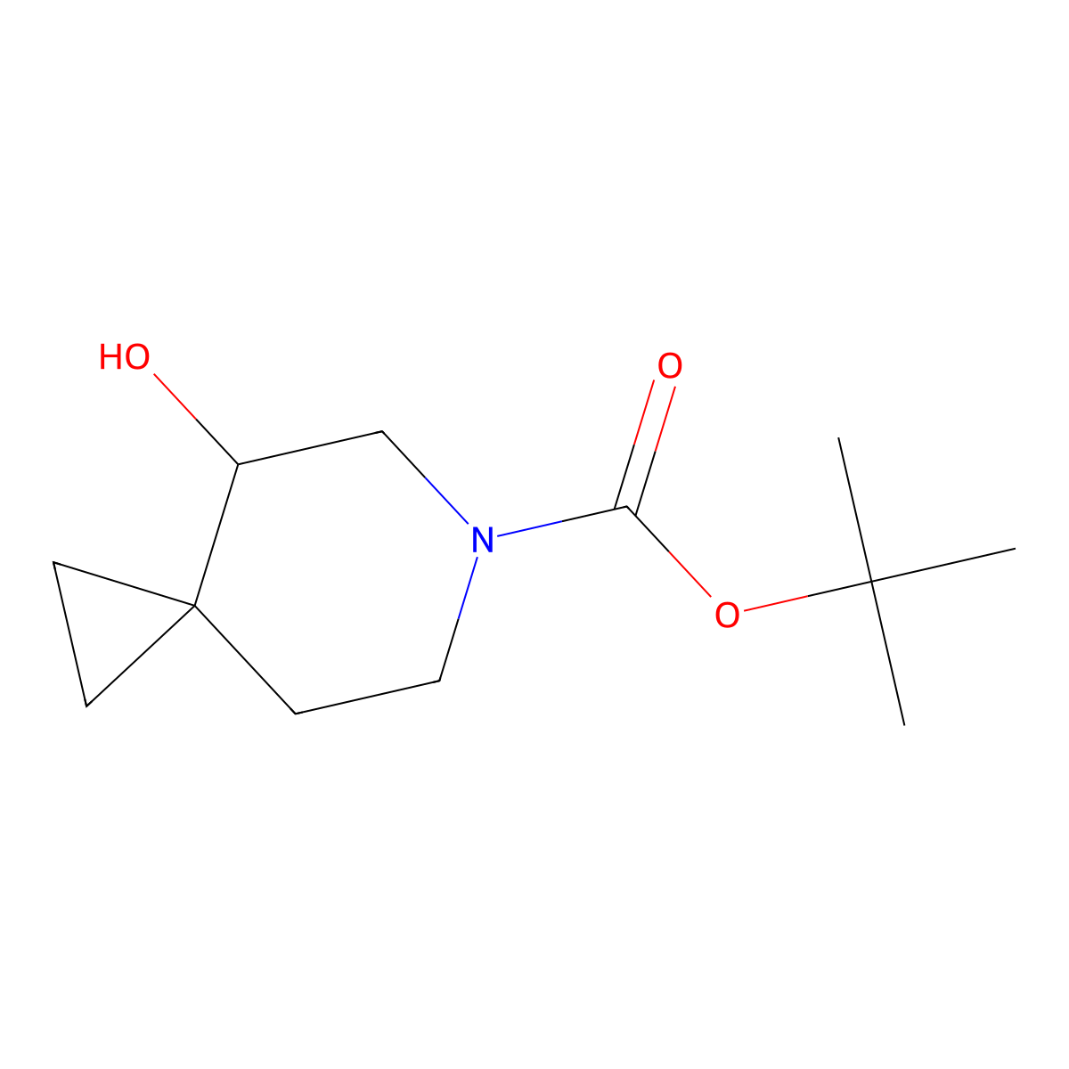 tert-Butyl 4-hydroxy-6-azaspiro[2.5]octane-6-carboxylate molecular structure, CAS 1101840-72-5