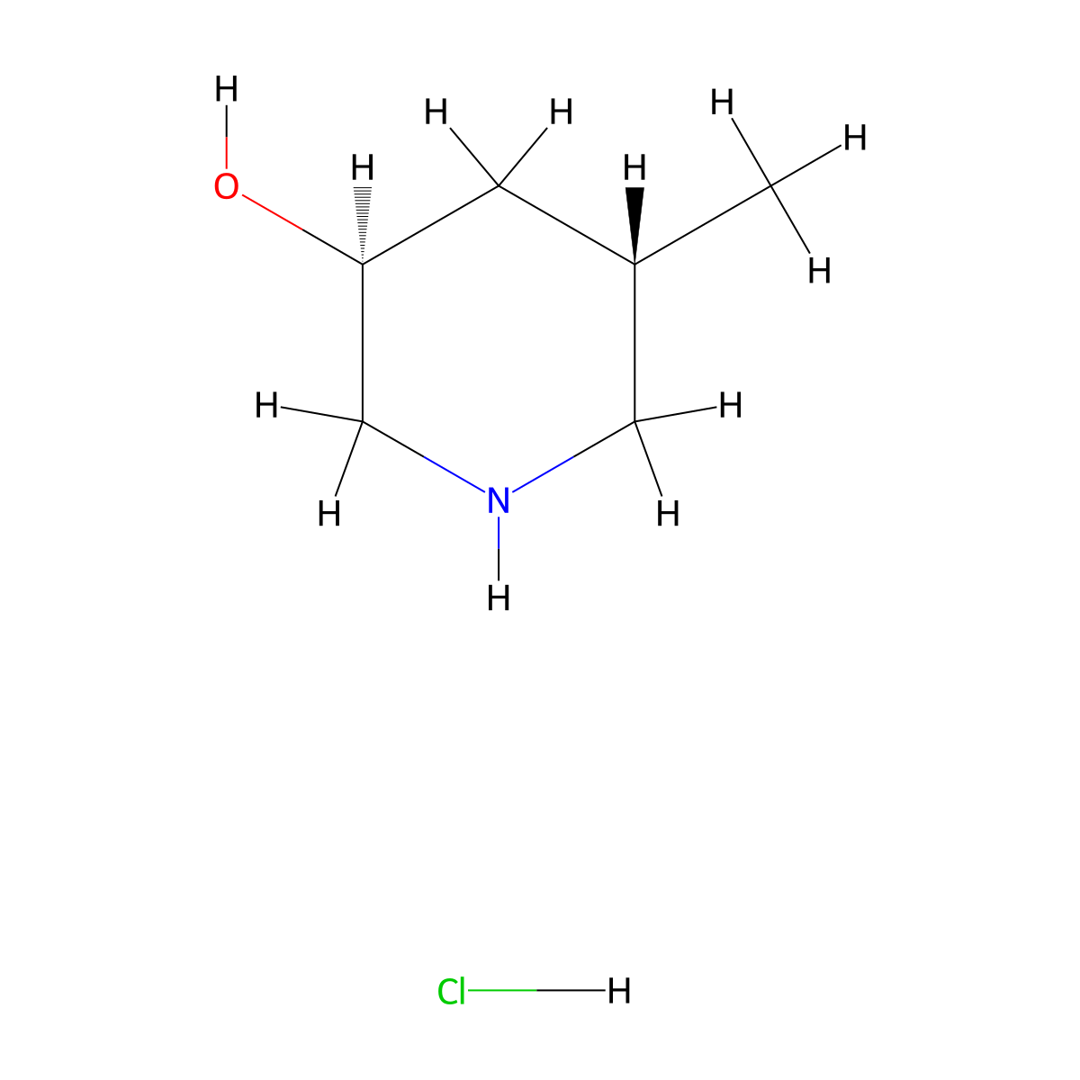 (3S,5S)-5-Methylpiperidin-3-OL hydrochloride molecular structure, CAS 1101840-84-9