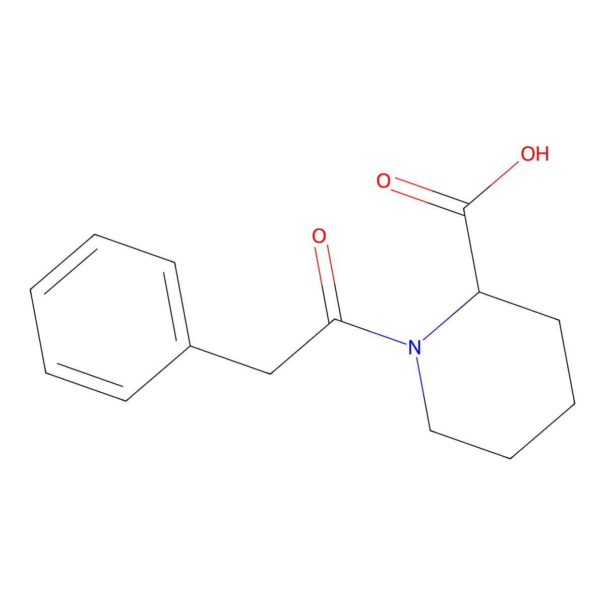 1-(2-Phenylacetyl)-2-piperidinecarboxylic acid molecular structure, CAS 1101843-44-0