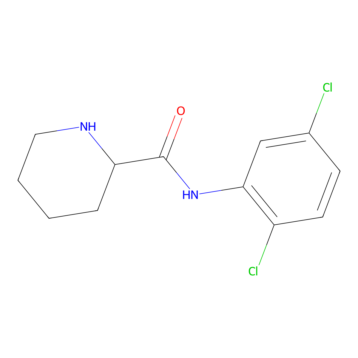 N-(2,5-dichlorophenyl)piperidine-2-carboxamide molecular structure, CAS 1101852-03-2