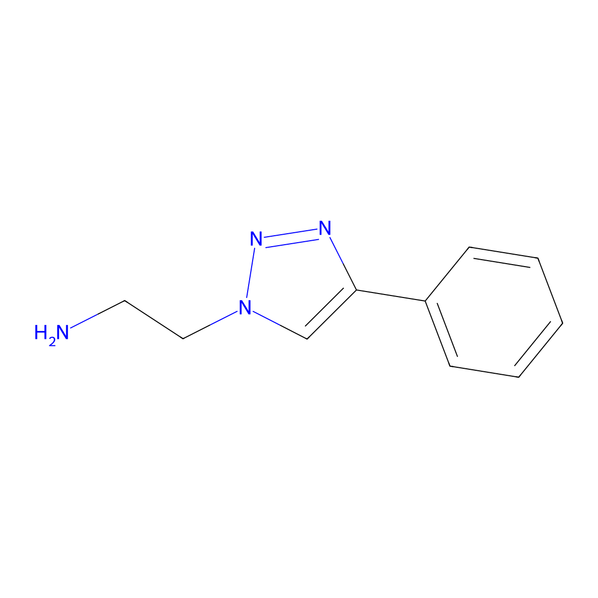 2-(4-phenyl-1H-1,2,3-triazol-1-yl)ethan-1-amine molecular structure, CAS 1101852-29-2