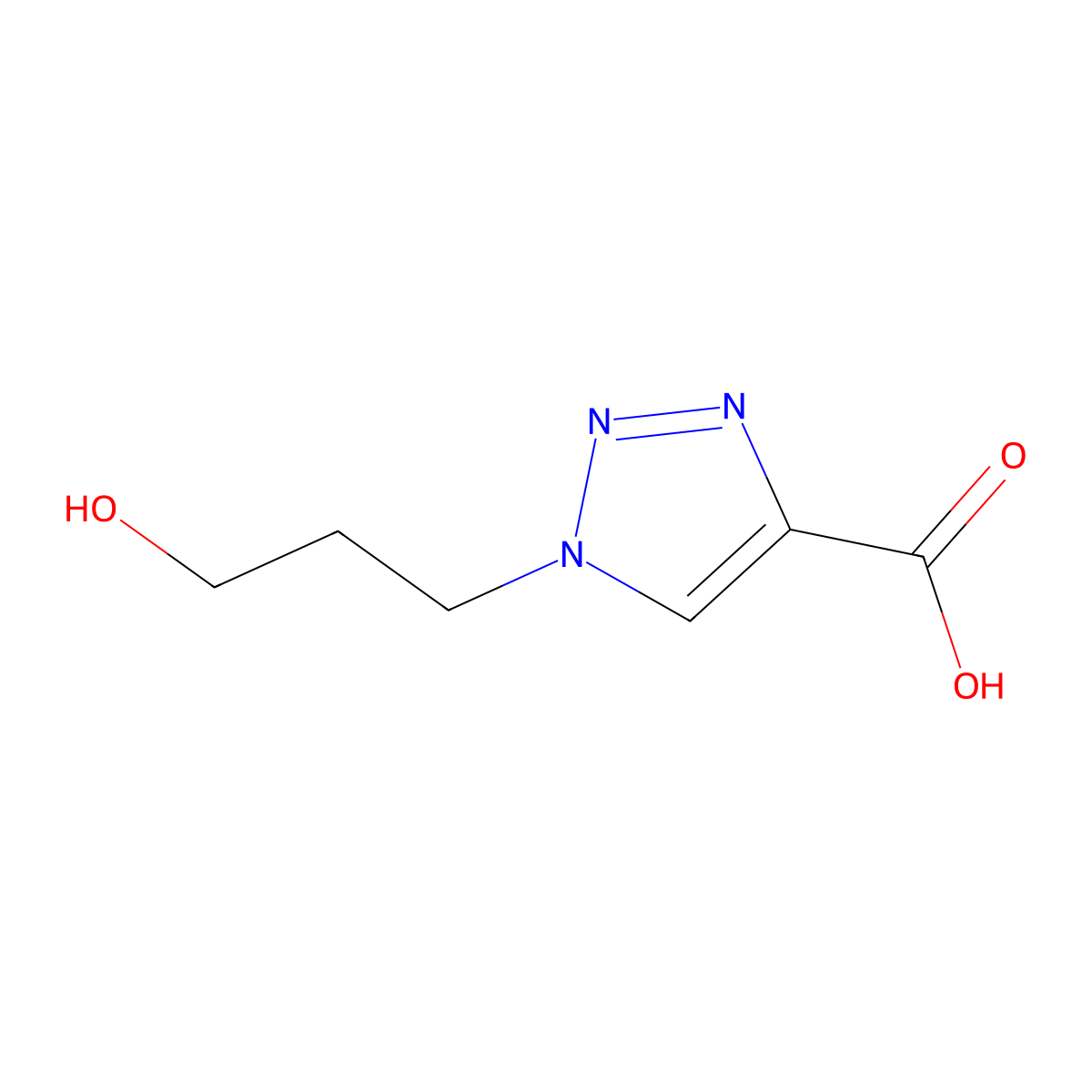 1-(3-Hydroxypropyl)-1H-1,2,3-triazole-4-carboxylic acid molecular structure, CAS 1101852-31-6