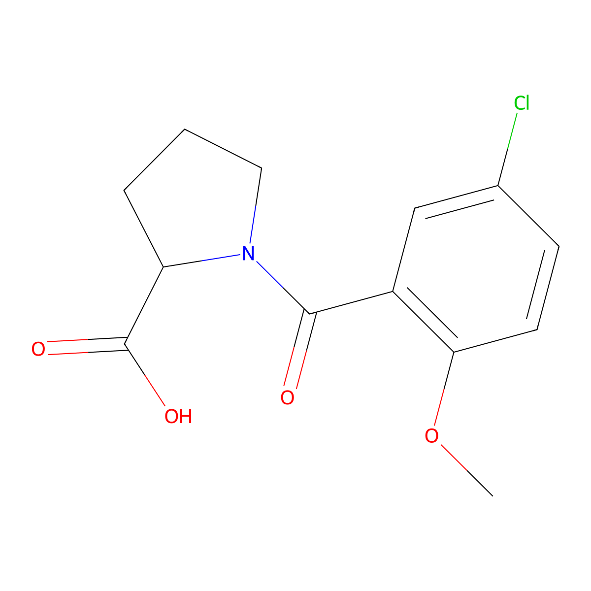 1-(5-Chloro-2-methoxybenzoyl)pyrrolidine-2-carboxylic acid molecular structure, CAS 1101860-80-3