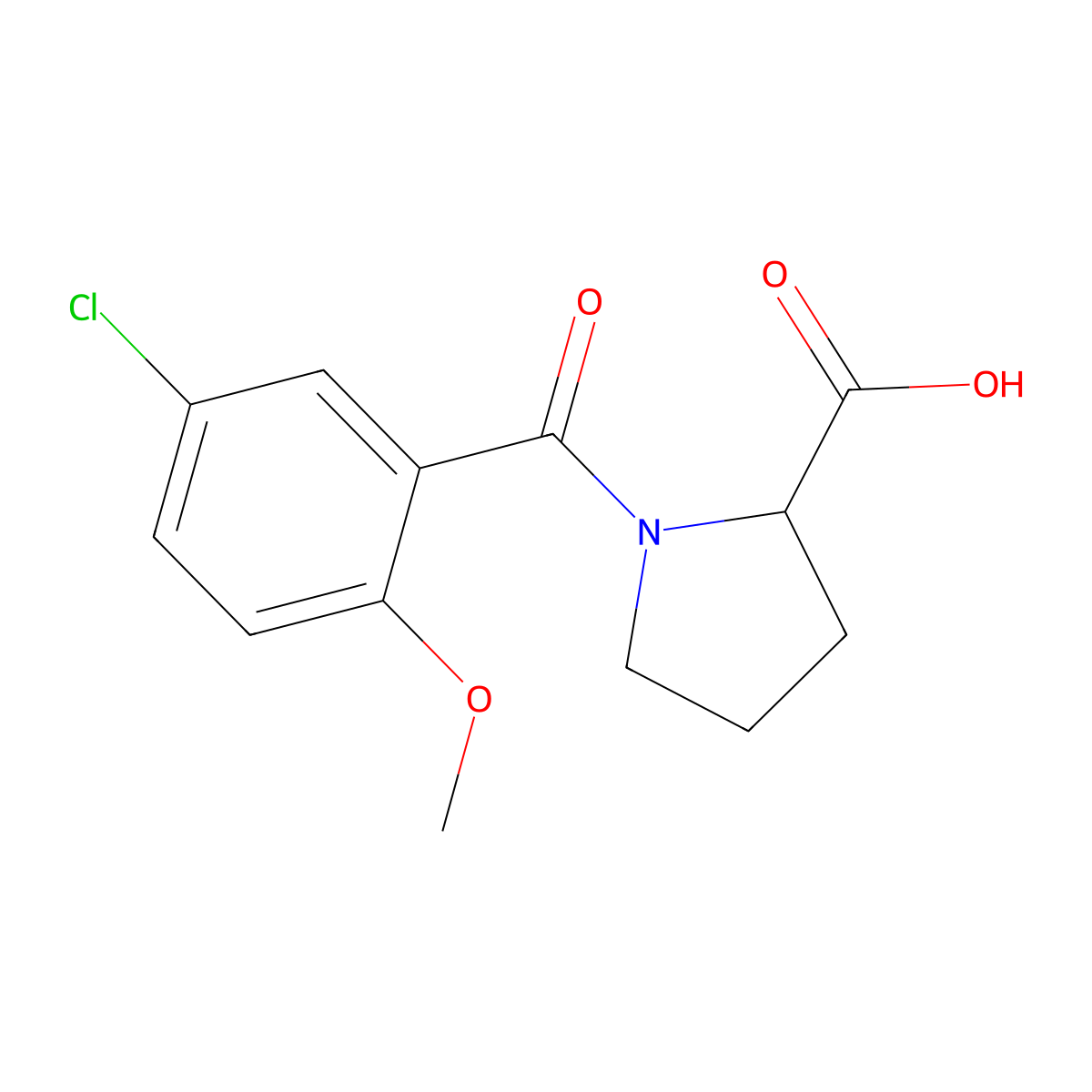 1-(5-Chloro-2-methoxybenzoyl)pyrrolidine-2-carboxylic acid molecular structure, CAS 1101860-80-3