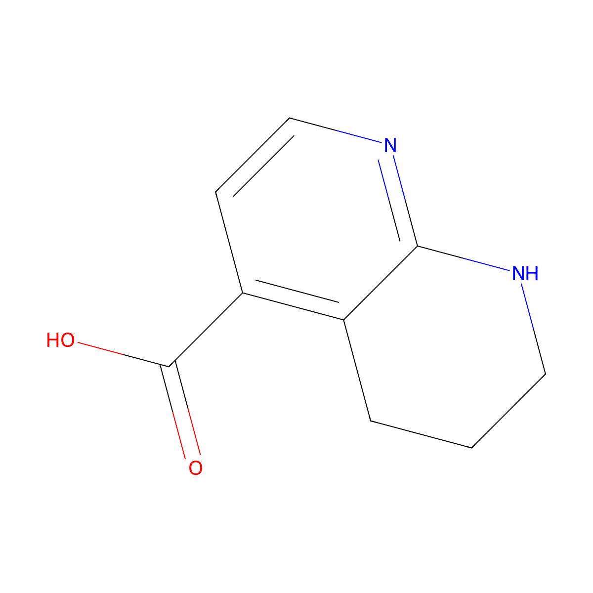 5,6,7,8-Tetrahydro-1,8-naphthyridine-4-carboxylic acid molecular structure, CAS 1101864-03-2