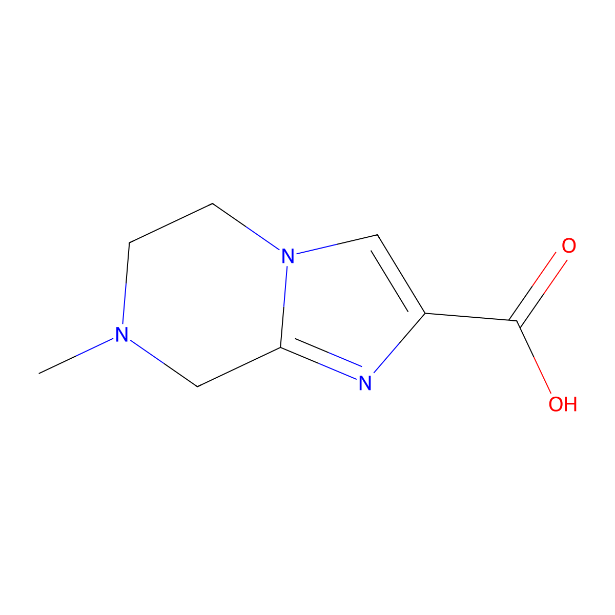 7-Methyl-5,6,7,8-tetrahydroimidazo[1,2-a]pyrazine-2-carboxylic acid molecular structure, CAS 1101864-54-3