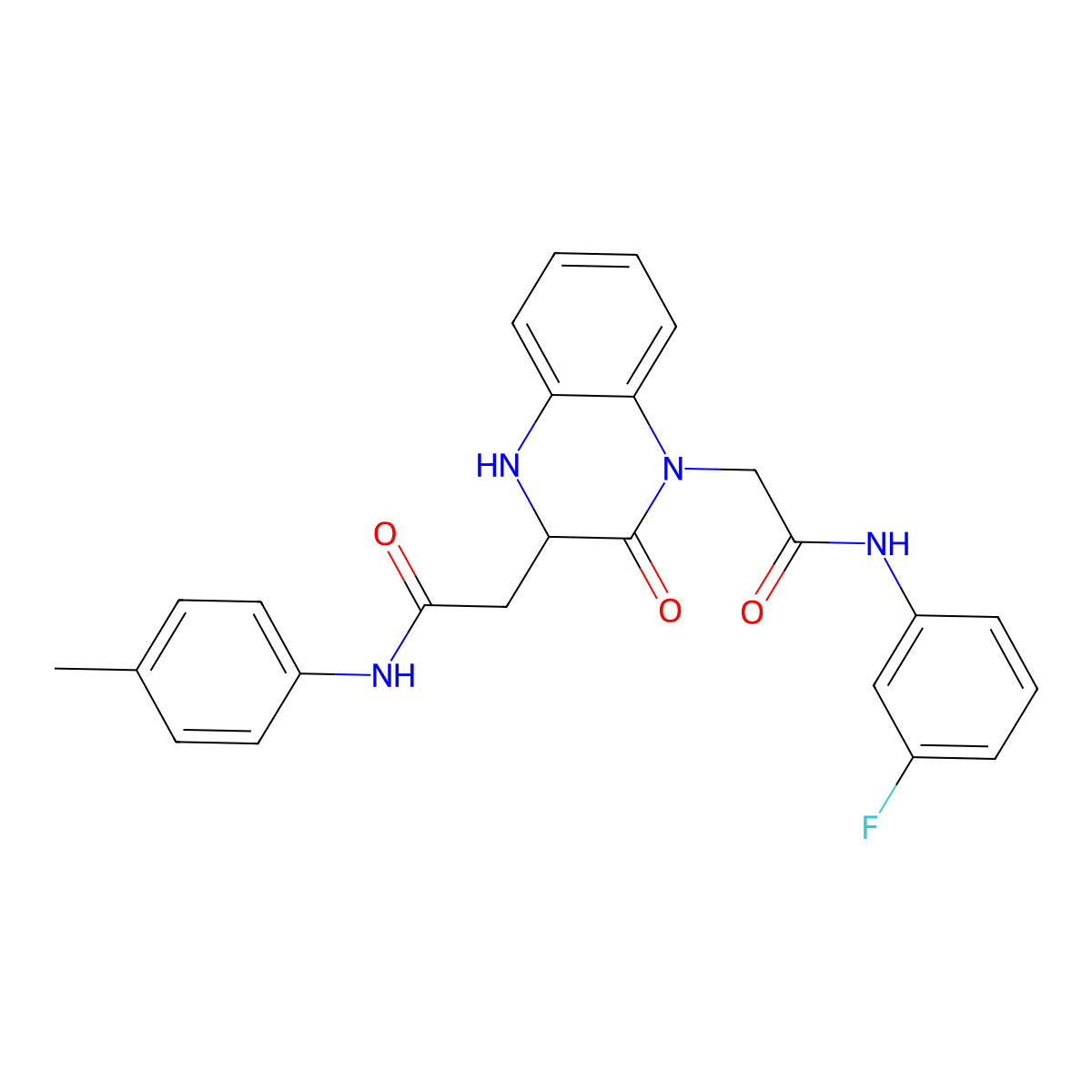 N-(3-fluorophenyl)-2-(2-oxo-3-(2-oxo-2-(p-tolylamino)ethyl)-3,4-dihydroquinoxalin-1(2H)-yl)acetamide molecular structure, CAS 1101868-30-7