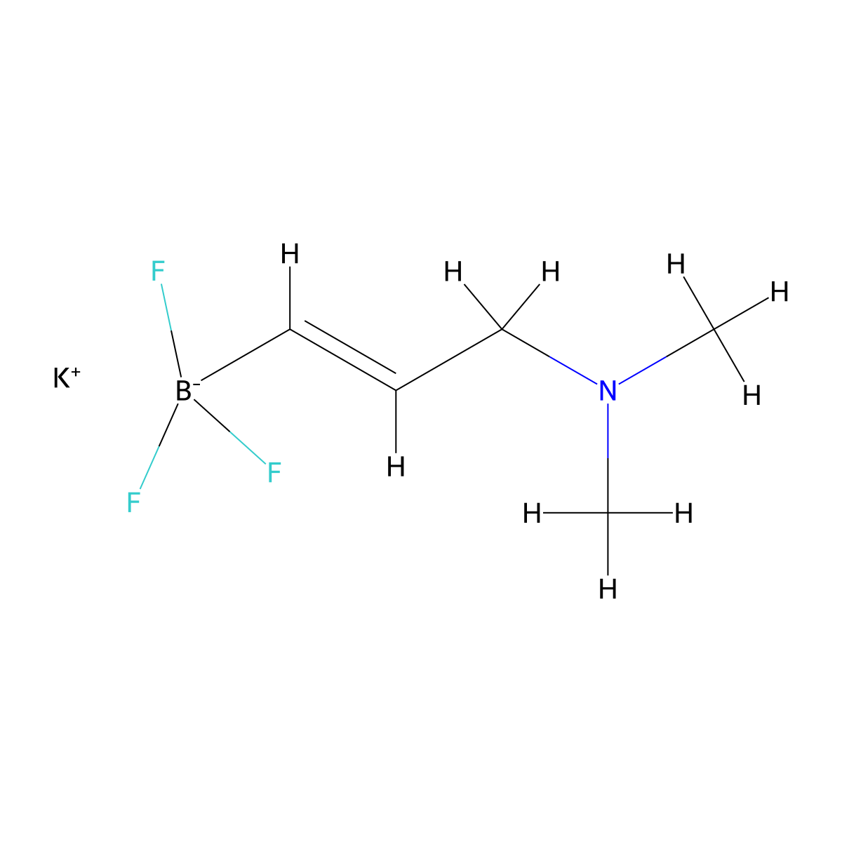 Potassium (E)-3-(dimethylamino)prop-1-enyltrifluoroborate molecular structure, CAS 1101878-37-8