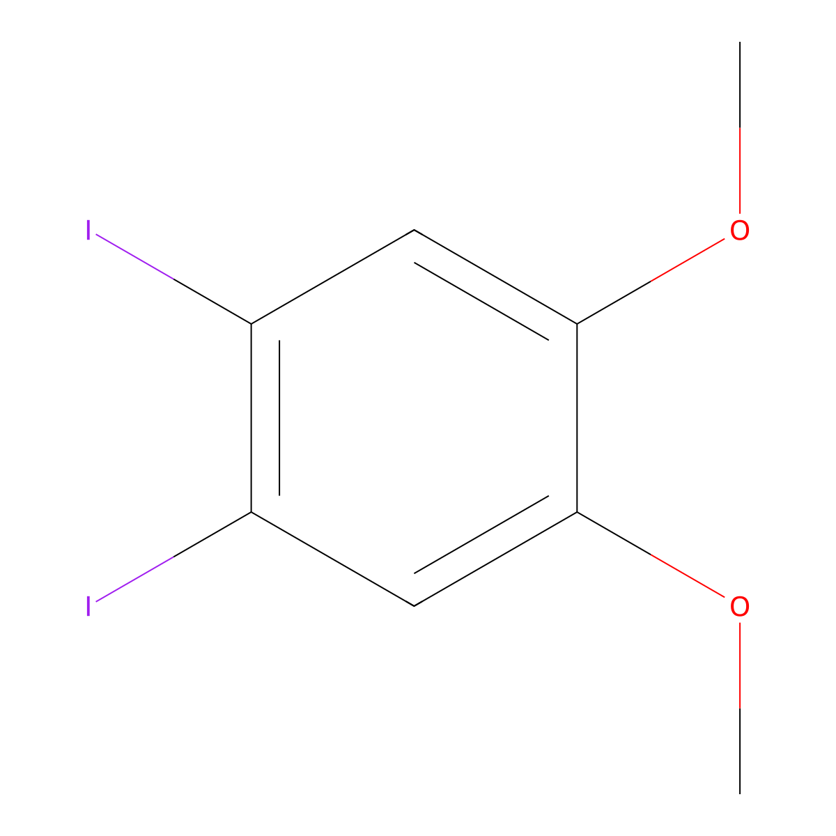 1,2-Diiodo-4,5-dimethoxybenzene molecular structure, CAS 110190-08-4