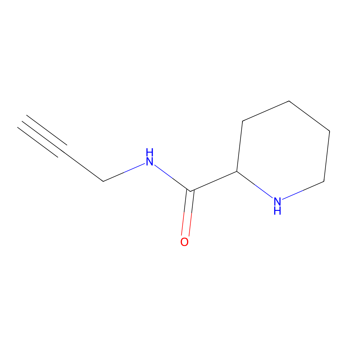 N-(Prop-2-yn-1-yl)piperidine-2-carboxamide molecular structure, CAS 1101912-08-6