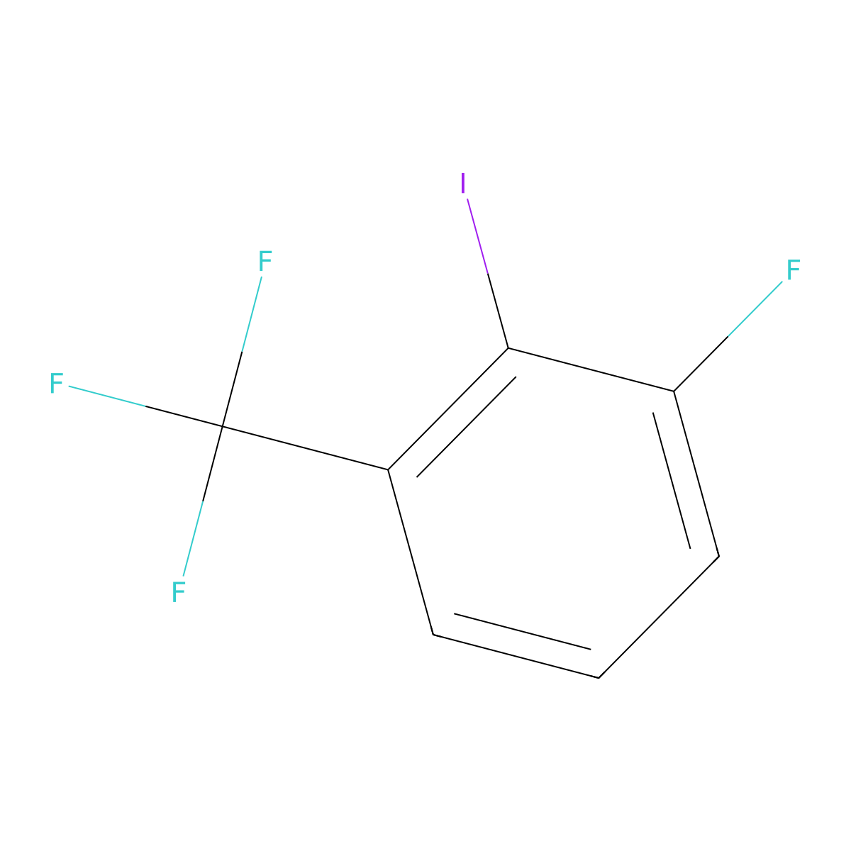 1-Fluoro-2-iodo-3-(trifluoromethyl)benzene molecular structure, CAS 110192-40-0