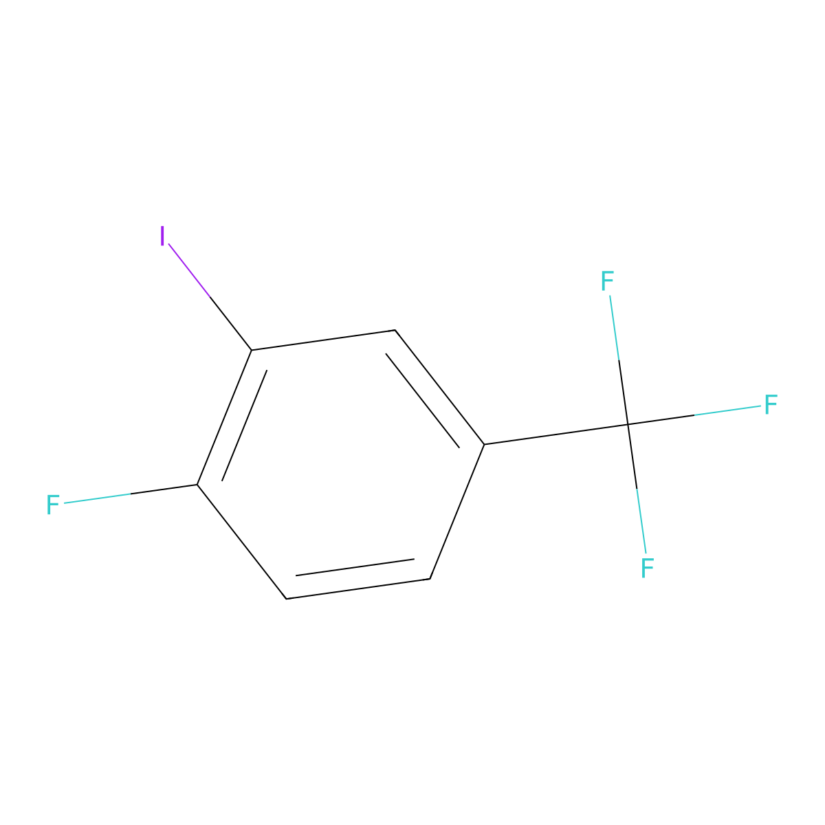 1-Fluoro-2-iodo-4-(trifluoromethyl)benzene molecular structure, CAS 110192-48-8