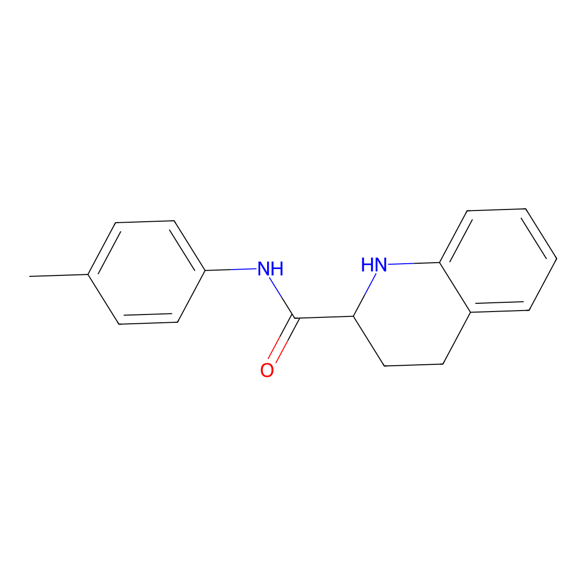 N-(4-methylphenyl)-1,2,3,4-tetrahydroquinoline-2-carboxamide molecular structure, CAS 1101927-54-1