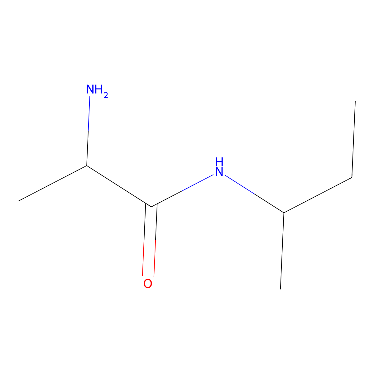 2-amino-N-(butan-2-yl)propanamide molecular structure, CAS 1101928-01-1