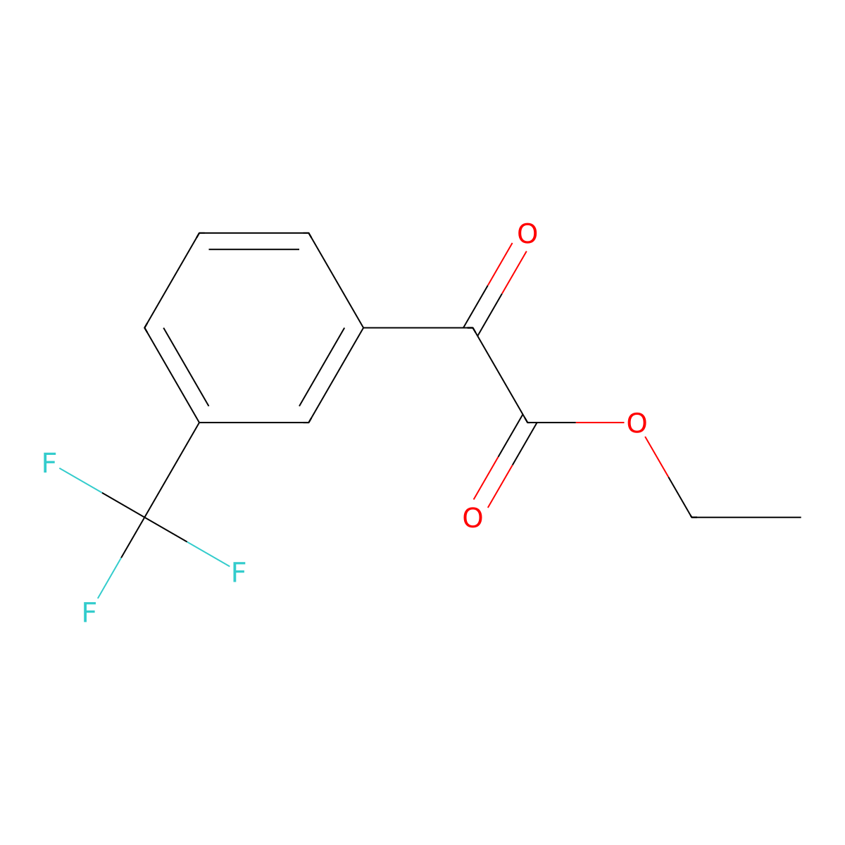 Ethyl alpha-oxo-3-(trifluoromethyl)benzeneacetate molecular structure, CAS 110193-60-7