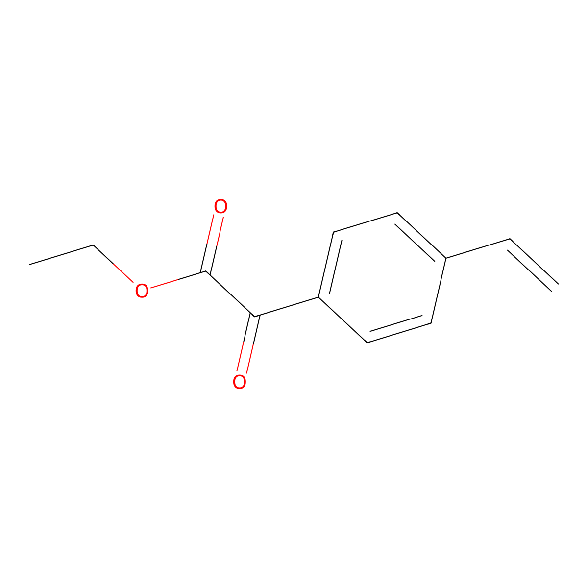 Ethyl2-(4-ethenylphenyl)-2-oxoacetate molecular structure, CAS 110193-62-9
