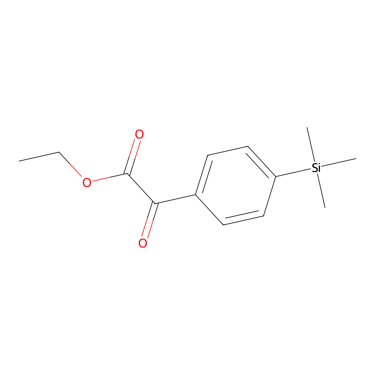 Ethyl 2-oxo-2-(4-(trimethylsilyl)phenyl)acetate molecular structure, CAS 110193-63-0