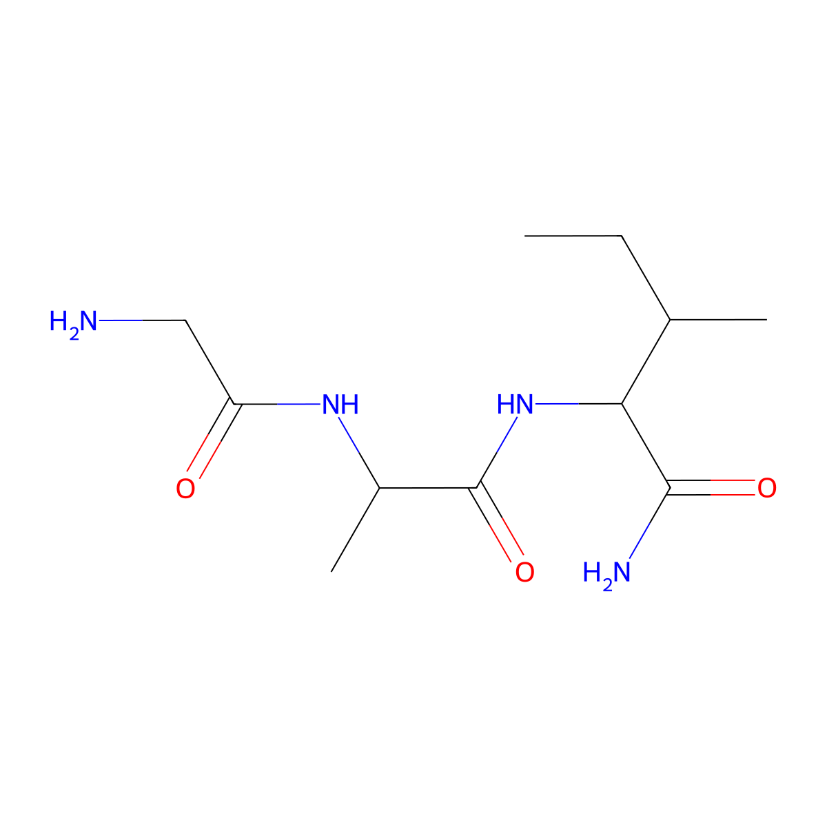2-(2-(2-Aminoacetamido)propanamido)-3-methylpentanamide molecular structure, CAS 1101984-04-6