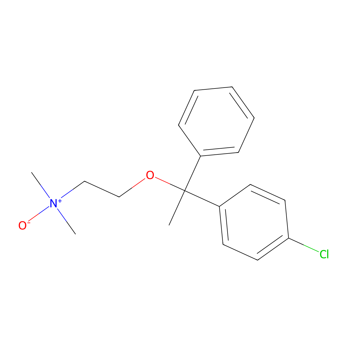 2-[1-(4-chlorophenyl)-1-phenylethoxy]-N,N-dimethylethanamine oxide molecular structure, CAS 110203-91-3