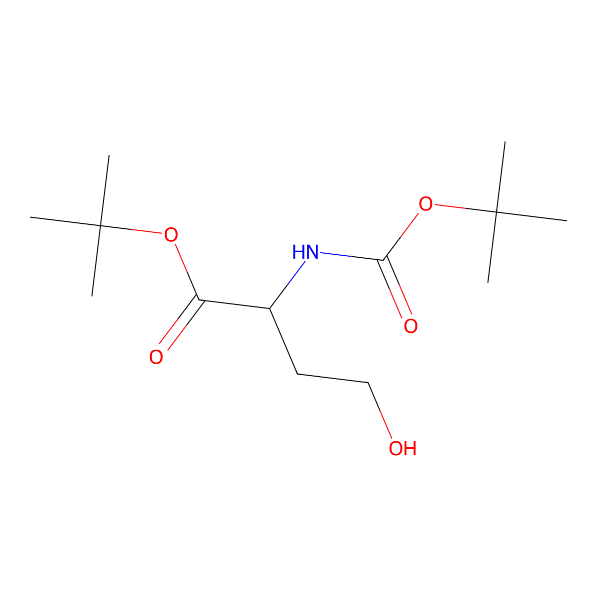 n-Boc-d-homoserine tert-butyl ester molecular structure, CAS 110207-49-3