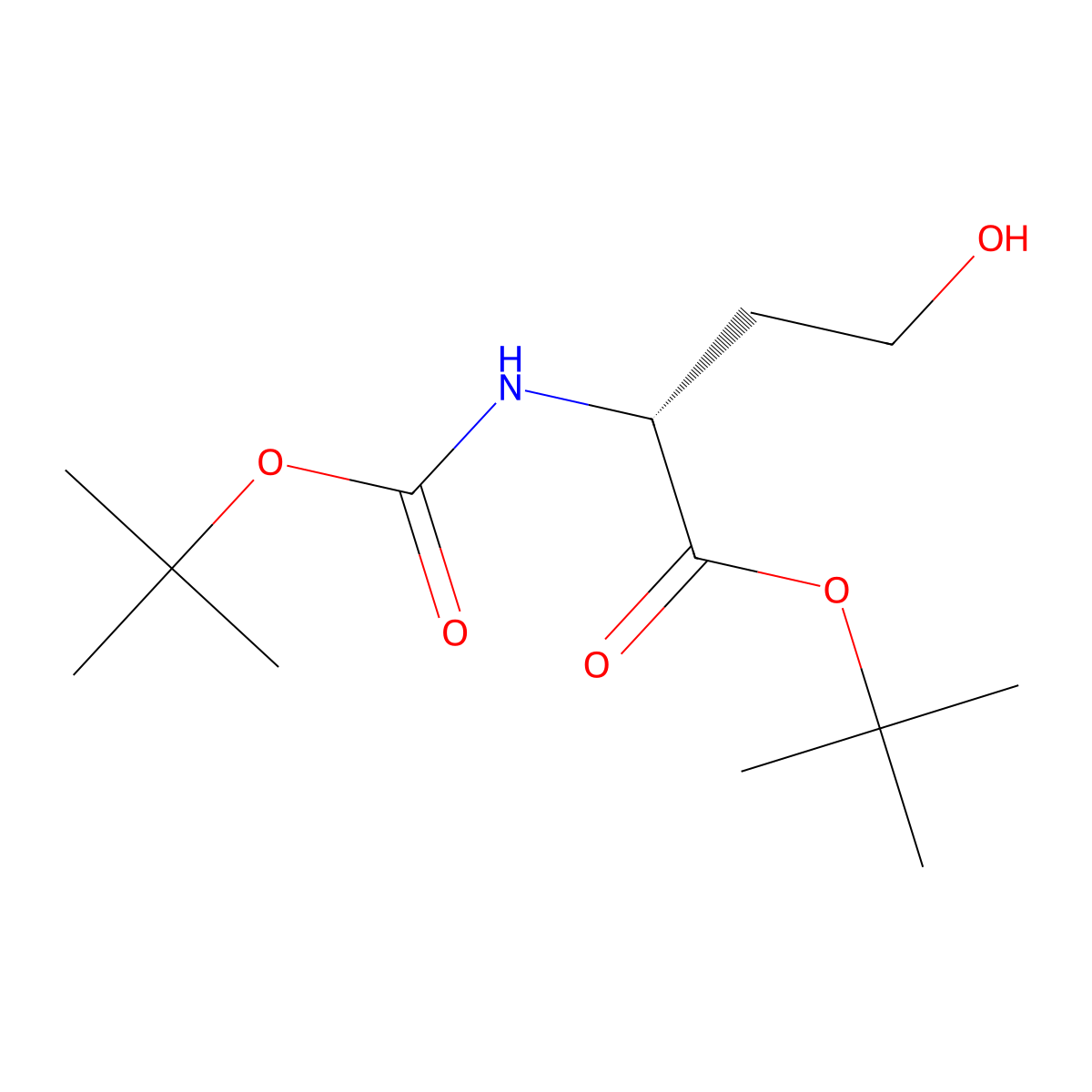 n-Boc-d-homoserine tert-butyl ester molecular structure, CAS 110207-49-3