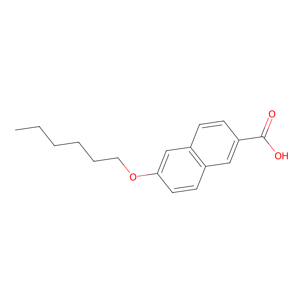 6-Hexoxynaphthalene-2-carboxylic acid molecular structure, CAS 110209-08-0