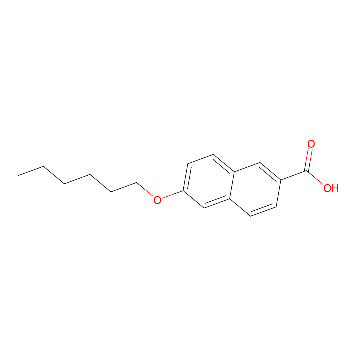 6-Hexoxynaphthalene-2-carboxylic acid molecular structure, CAS 110209-08-0