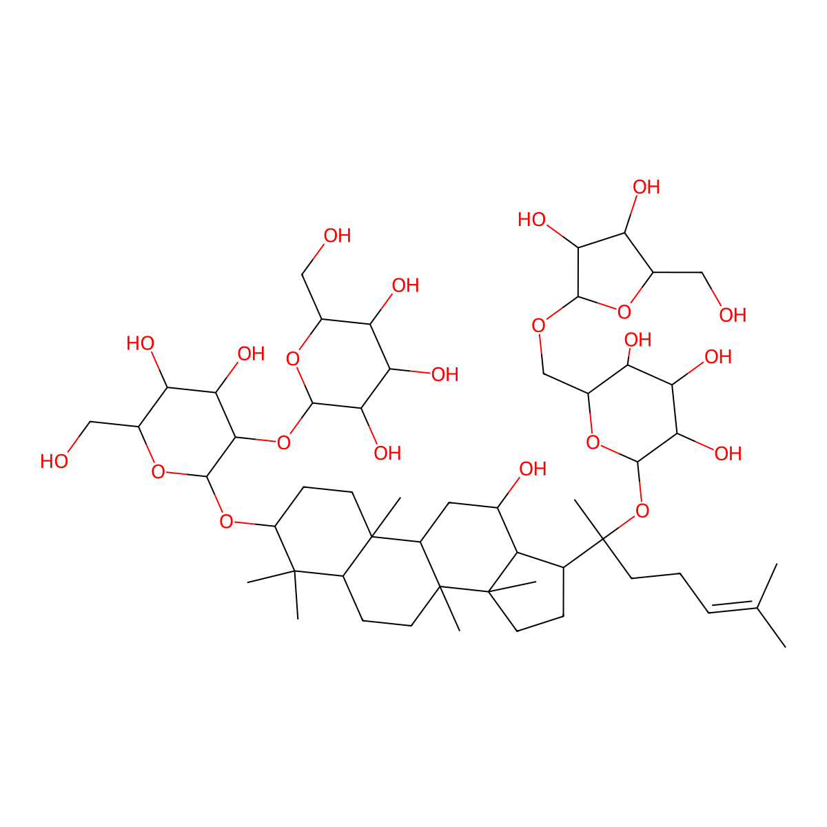 Ginsenoside Rc molecular structure, CAS 11021-14-0