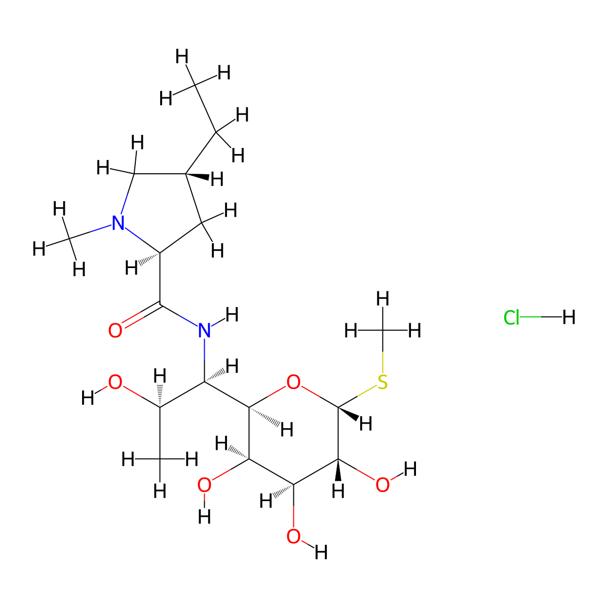 lincomycin B hydrochloride molecular structure, CAS 11021-35-5
