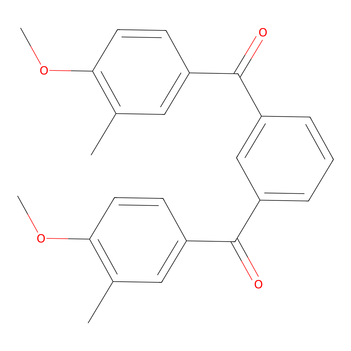 Methanone, 1,3-phenylenebis[(4-methoxy-3-methylphenyl)- molecular structure, CAS 110213-46-2