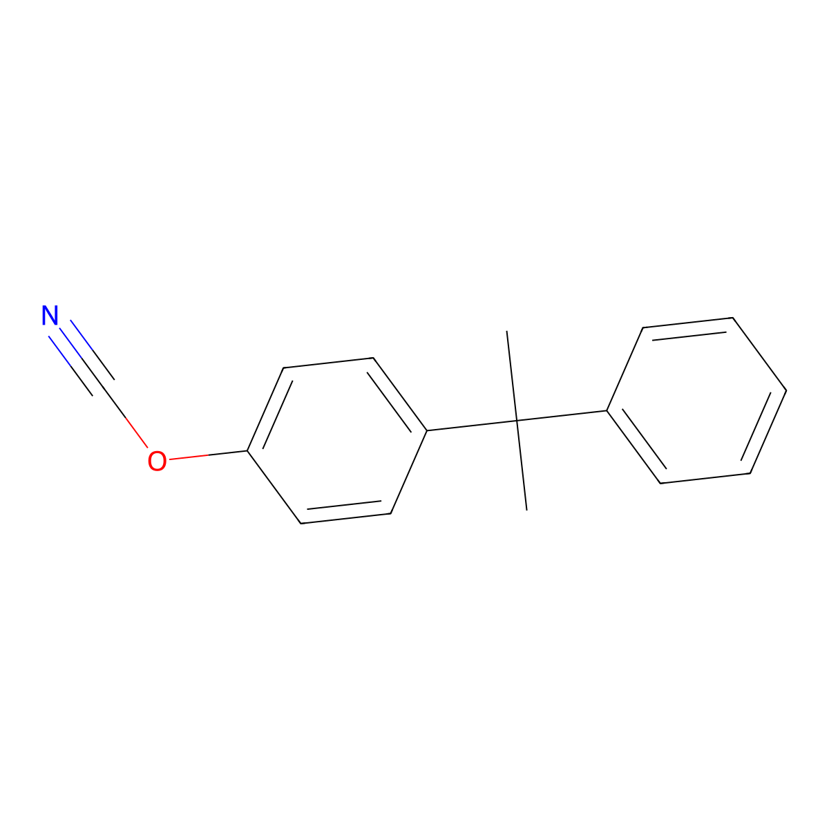 Cyanic acid, 4-(1-methyl-1-phenylethyl)phenyl ester molecular structure, CAS 110215-65-1