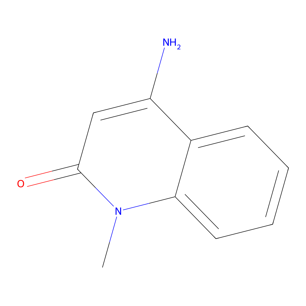 4-Amino-1-methyl-1,2-dihydroquinolin-2-one molecular structure, CAS 110216-80-3
