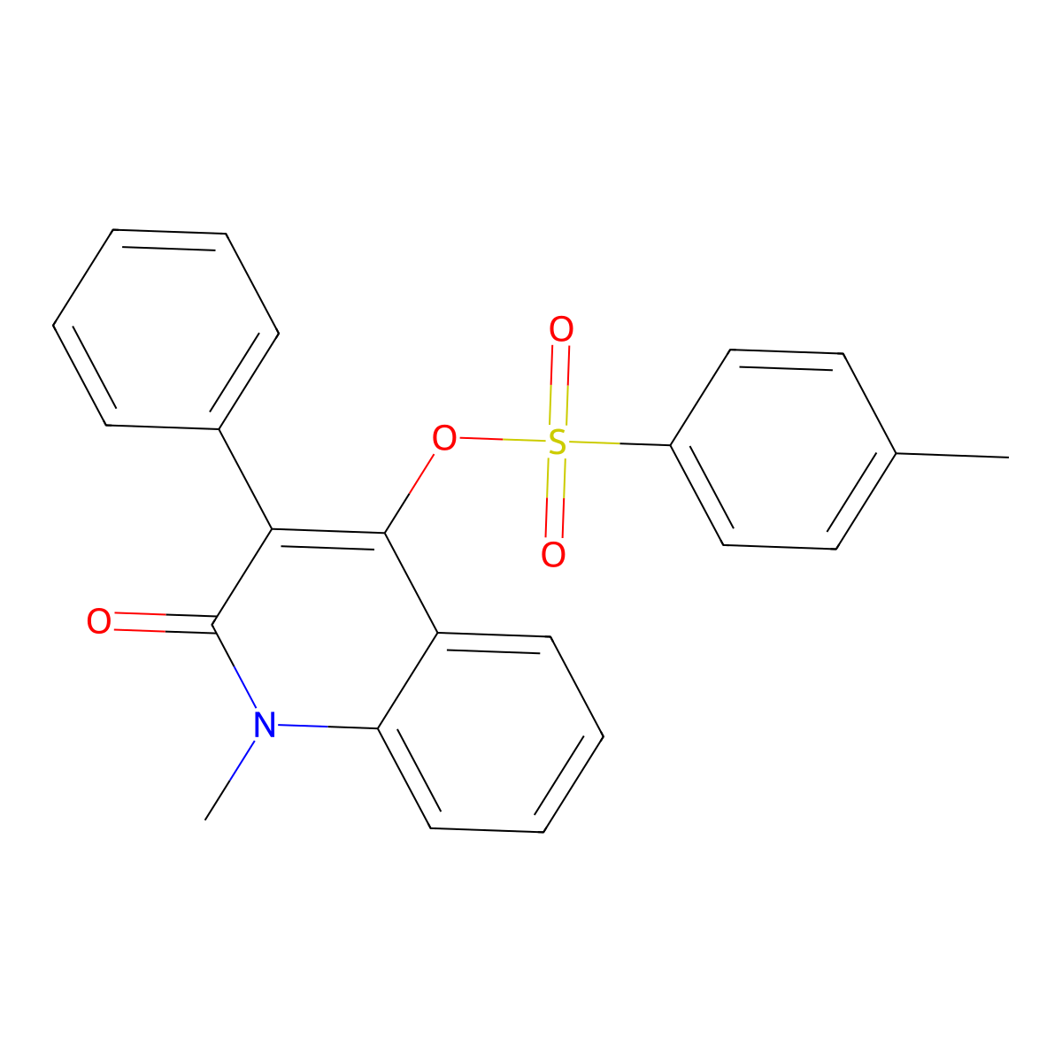 1-Methyl-2-oxo-3-phenyl-1,2-dihydroquinolin-4-yl 4-methylbenzene-1-sulfonate molecular structure, CAS 110216-91-6