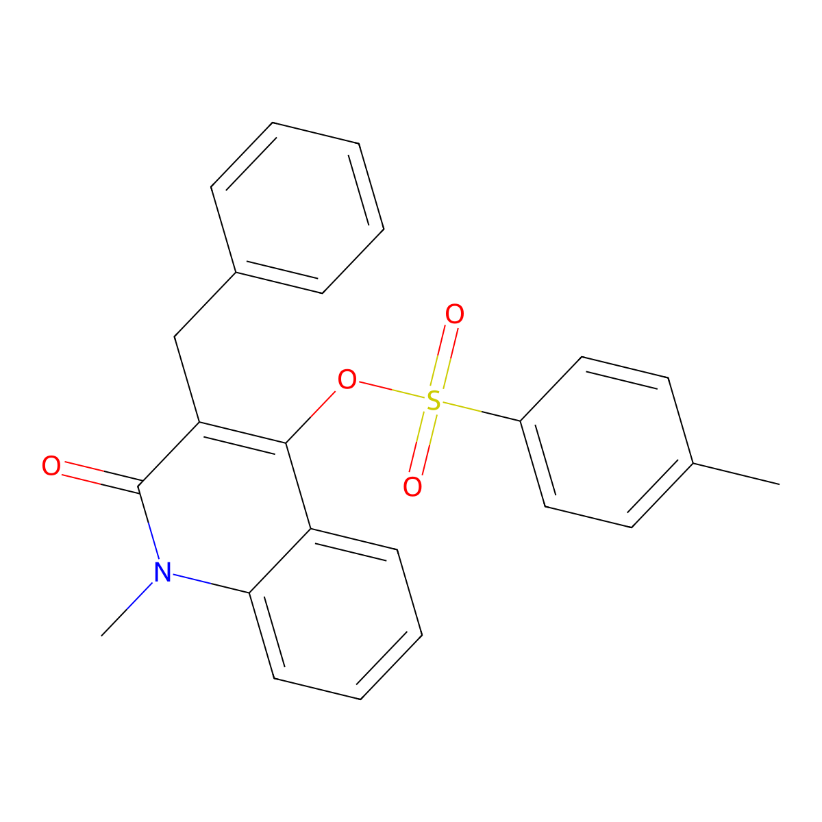 (3-Benzyl-1-methyl-2-oxoquinolin-4-yl) 4-methylbenzenesulfonate molecular structure, CAS 110216-94-9
