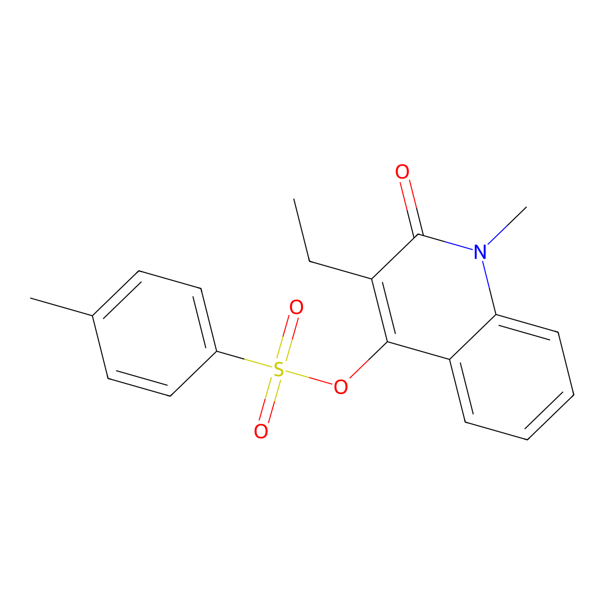 3-Ethyl-1-methyl-2-oxo-1,2-dihydroquinolin-4-yl 4-methylbenzene-1-sulfonate molecular structure, CAS 110216-96-1