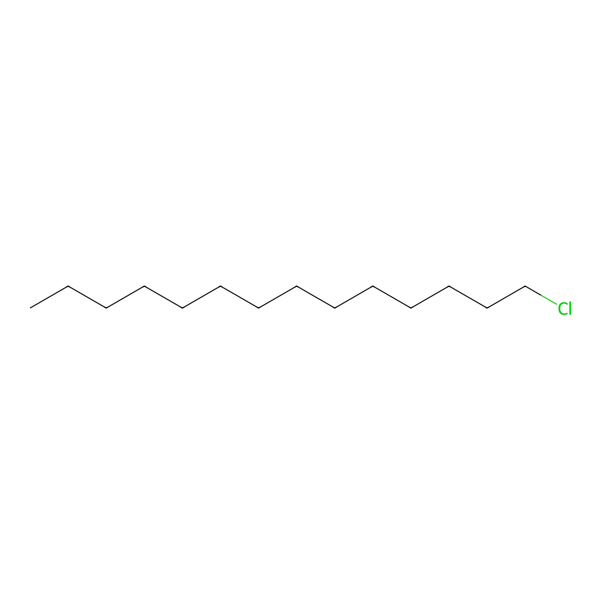 Myristyl chloride molecular structure, CAS 110220-87-6