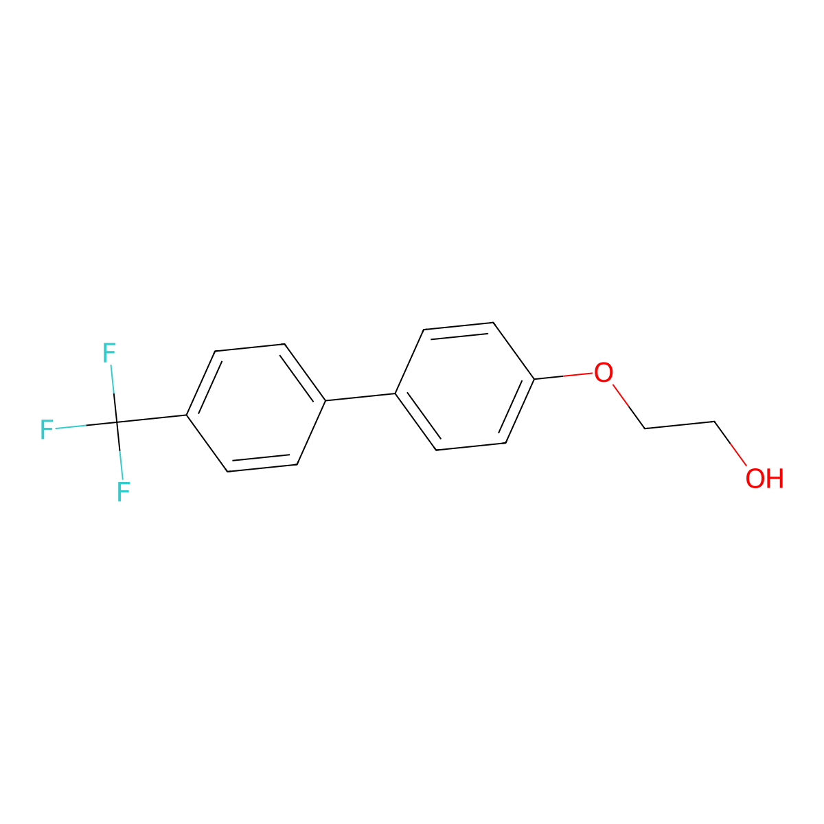 2-[4-[4-(Trifluoromethyl)phenyl]phenoxy]ethanol molecular structure, CAS 1102229-72-0