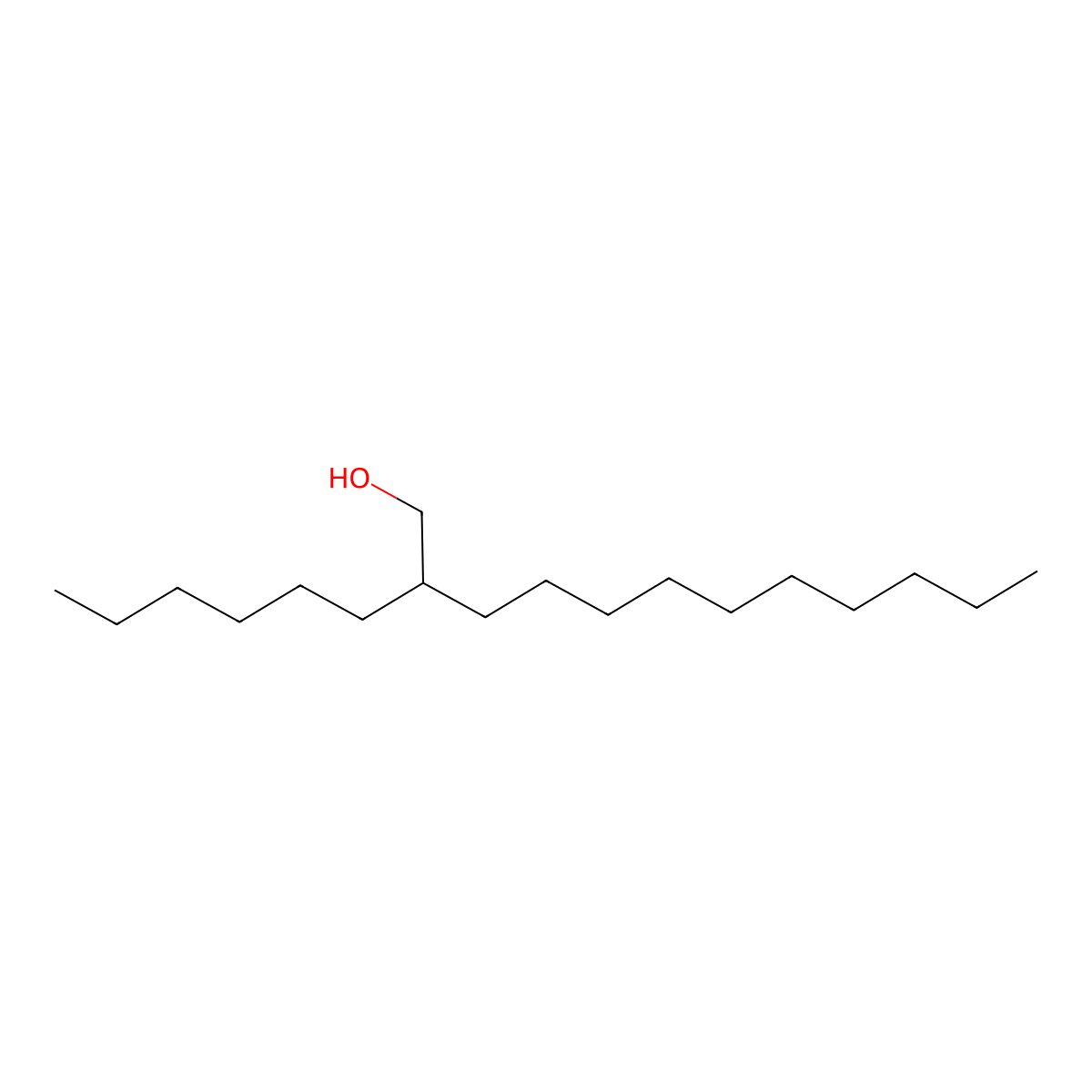 2-Hexyldodecanol molecular structure, CAS 110225-00-8