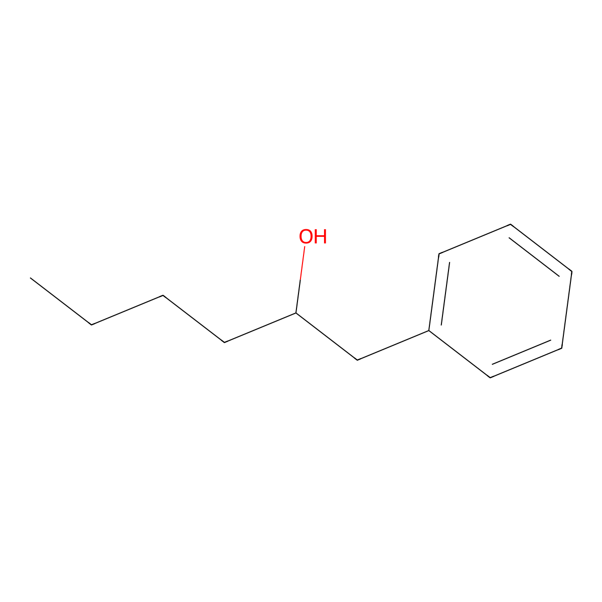 Benzeneethanol, alpha-butyl- molecular structure, CAS 110227-68-4