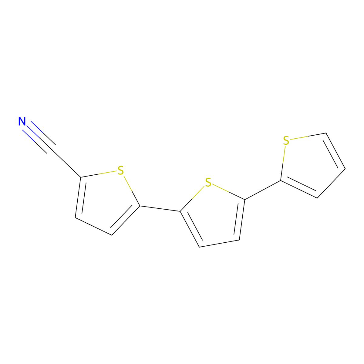 (2,2':5',2''-Terthiophenyl)-5-carbonitrile molecular structure, CAS 110230-97-2