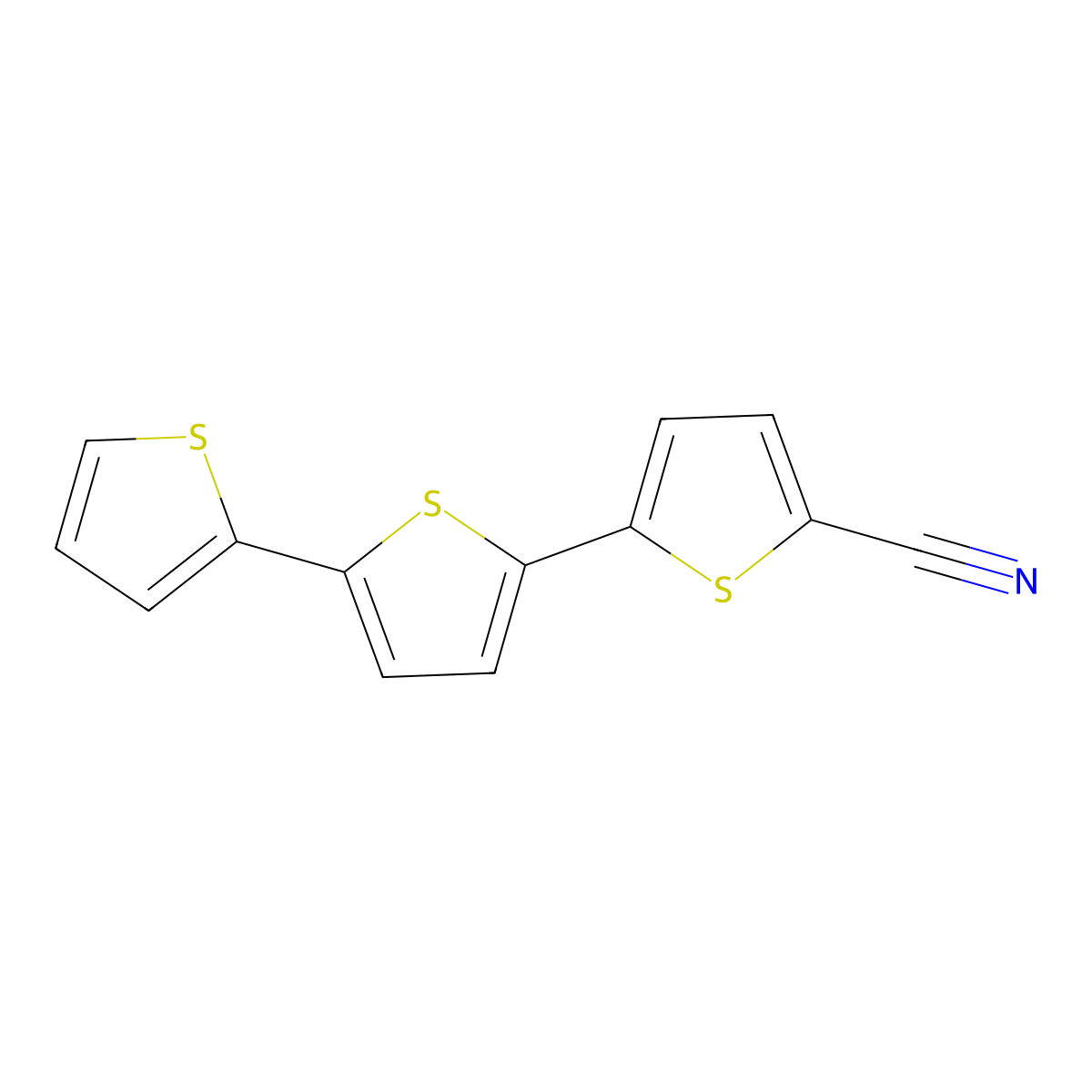 (2,2':5',2''-Terthiophenyl)-5-carbonitrile molecular structure, CAS 110230-97-2
