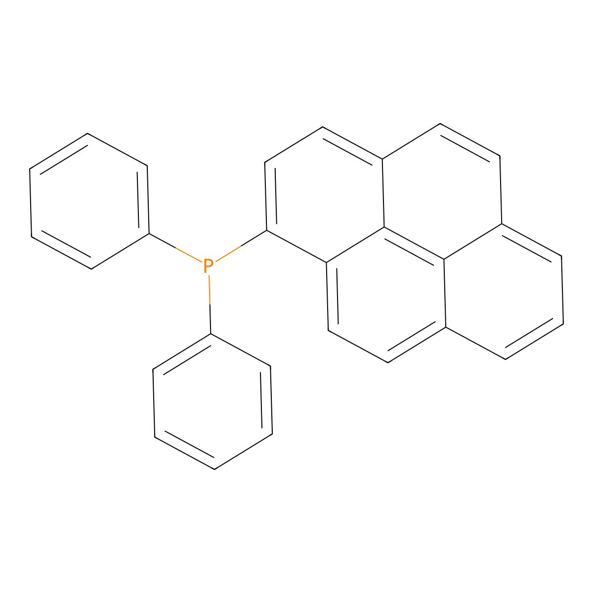 Diphenyl(pyren-1-yl)phosphine , Diphenyl-1-pyrenylphosphine molecular structure, CAS 110231-30-6