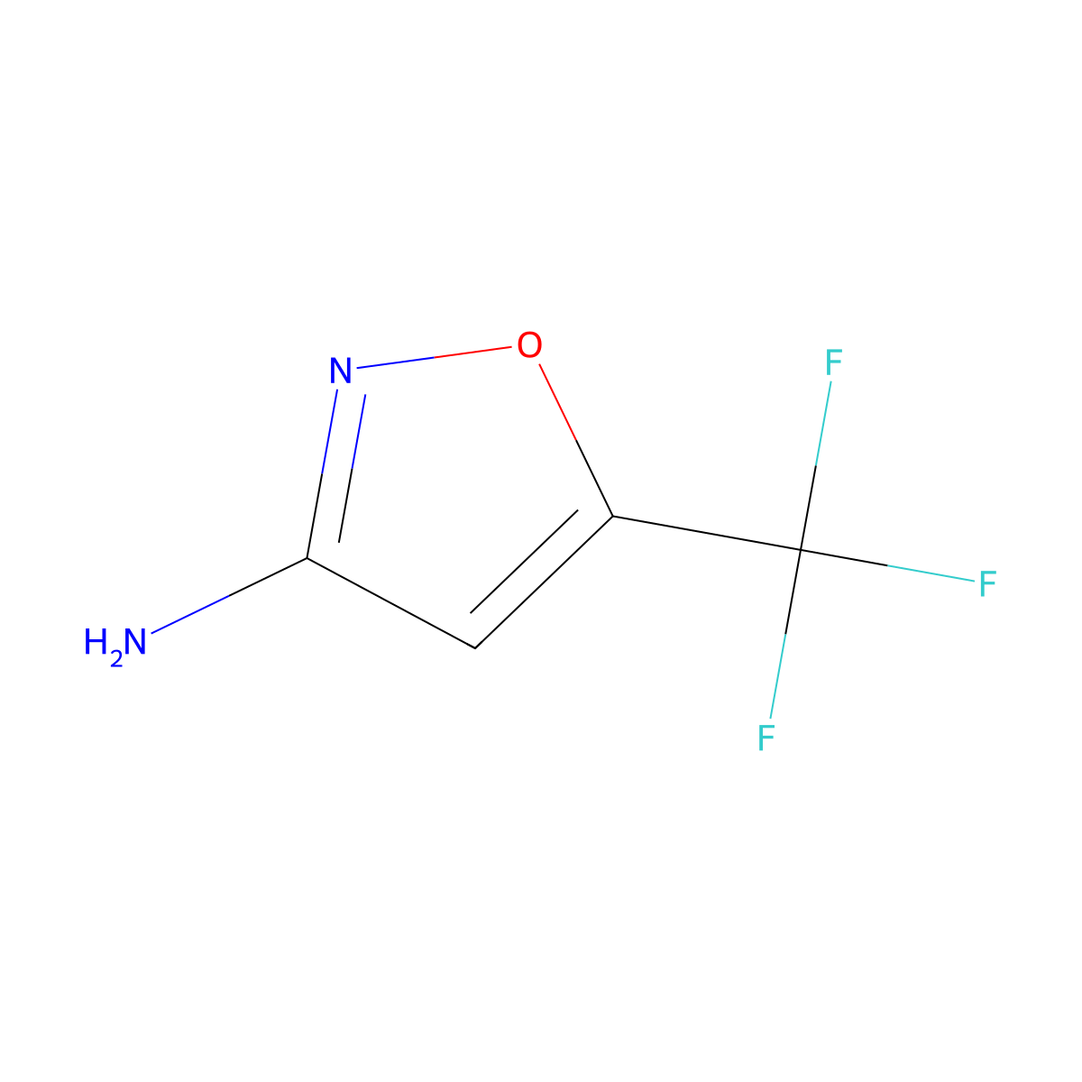 5-(Trifluoromethyl)isoxazol-3-ylamine molecular structure, CAS 110234-43-0