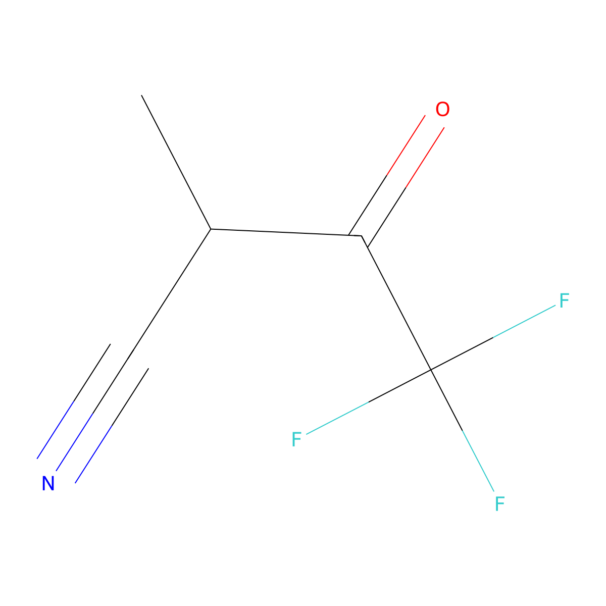 4,4,4-Trifluoro-2-methyl-3-oxobutanenitrile molecular structure, CAS 110234-70-3