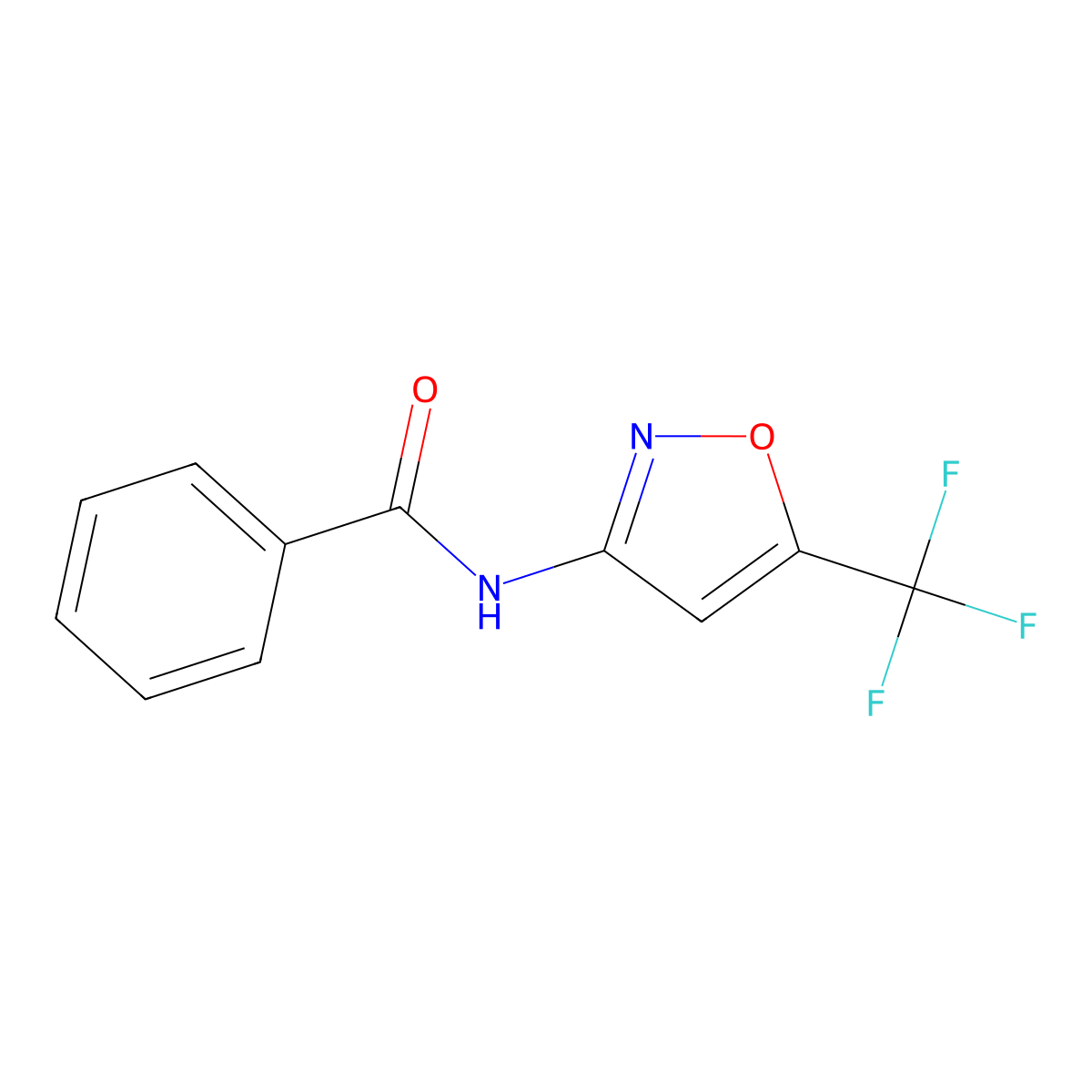 N-(5-(Trifluoromethyl)isoxazol-3-yl)benzamide molecular structure, CAS 110235-11-5