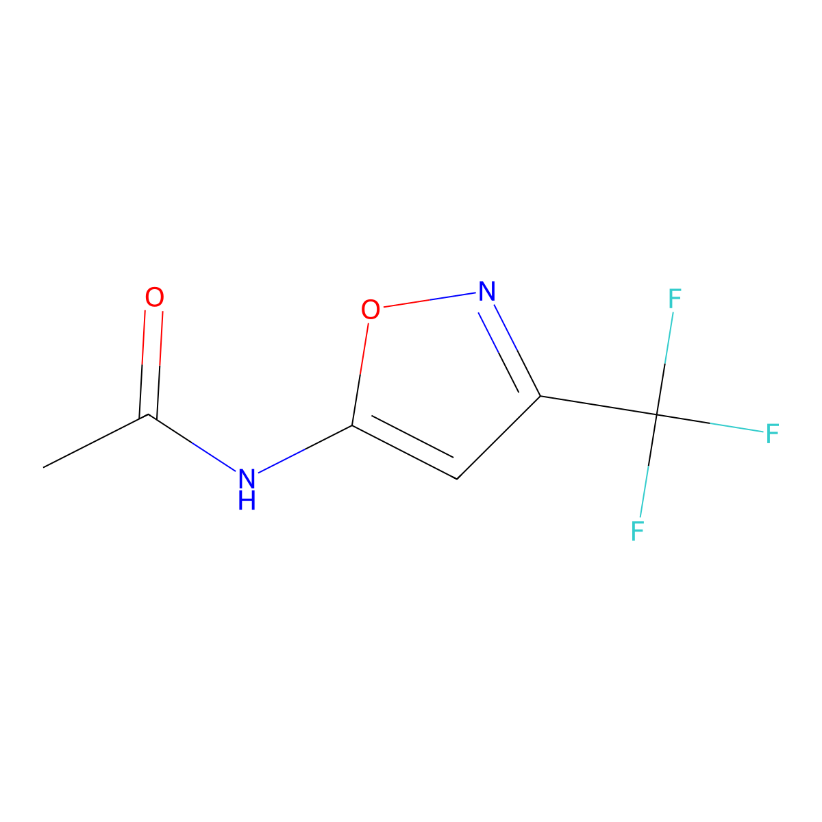 N-(3-(trifluoromethyl)-1,2-oxazol-5-yl)acetamide molecular structure, CAS 110235-22-8