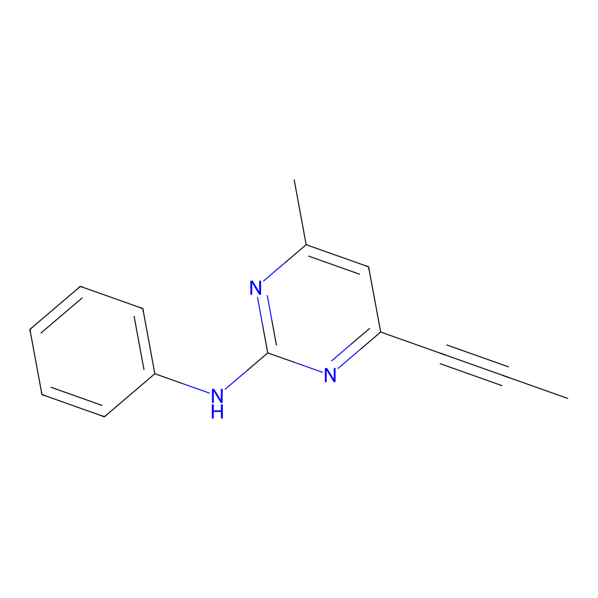 Mepanipyrim molecular structure, CAS 110235-47-7