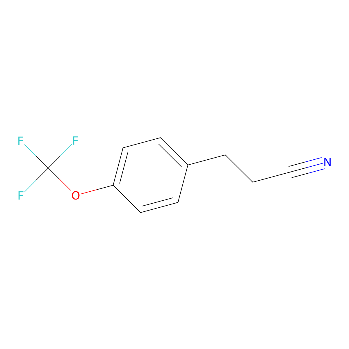 3-(4-(Trifluoromethoxy)phenyl)propanenitrile molecular structure, CAS 1102373-48-7