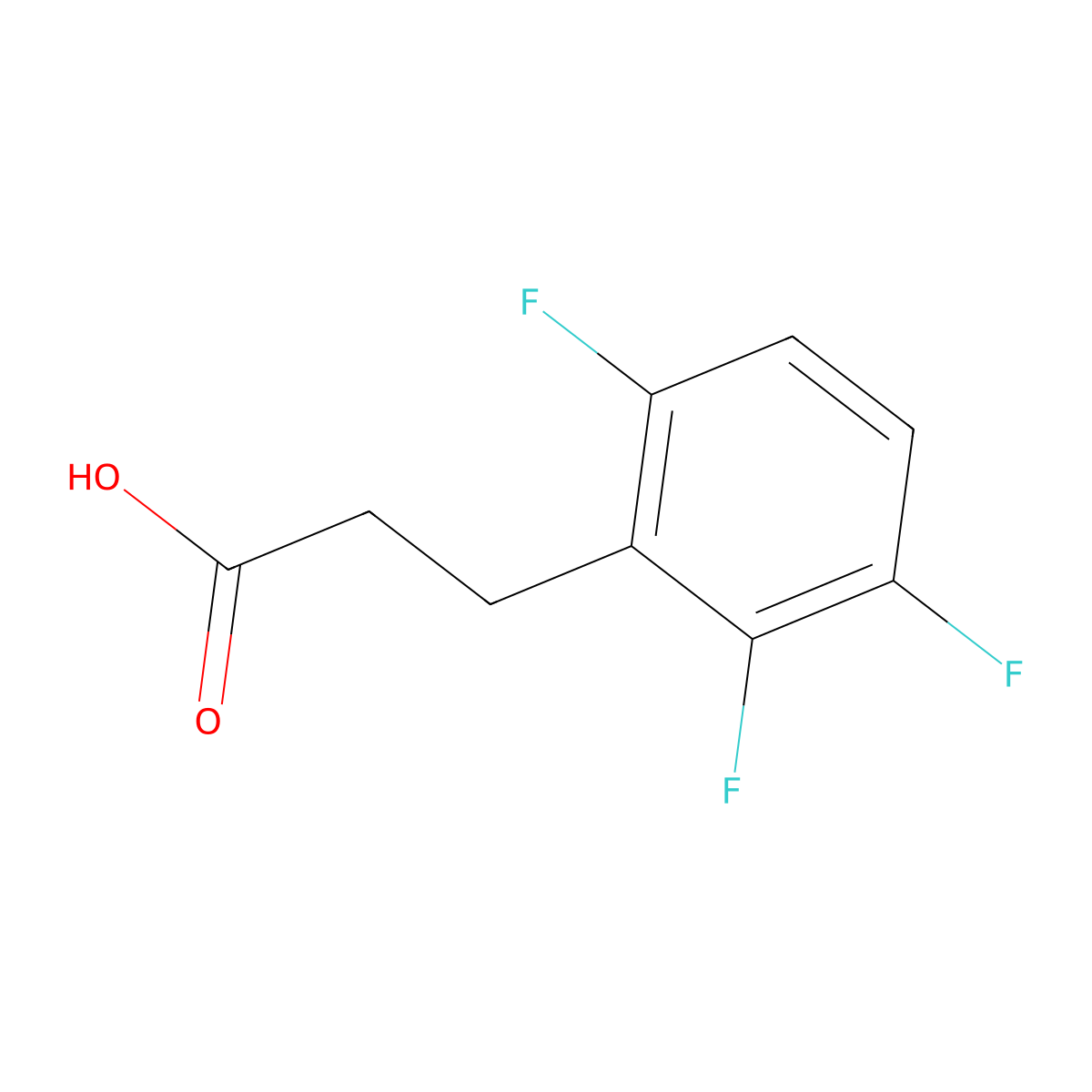 Benzenepropanoic acid, 2,3,6-trifluoro- molecular structure, CAS 1102373-68-1
