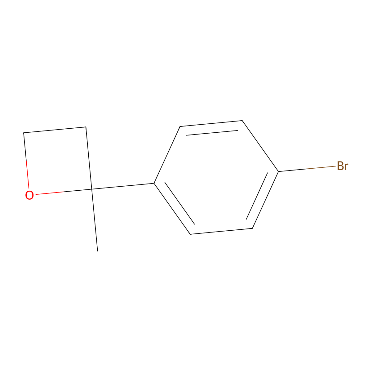 2-(4-Bromophenyl)-2-methyloxetane molecular structure, CAS 1102376-56-6